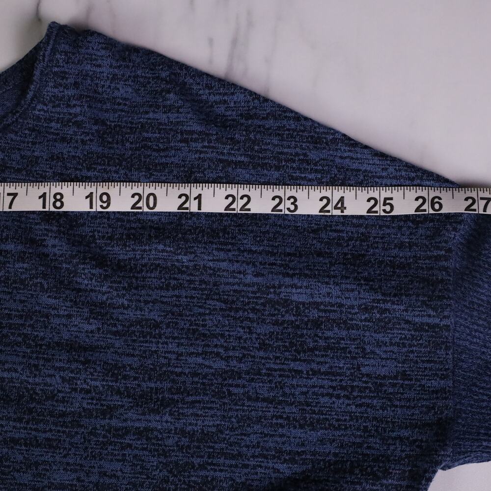 Rag & Bone Jean Shirt Womens L Marled Blue Amelie Long Sleeve Ribbed Soft Dolman - Picture 6 of 11